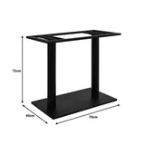 Baza de masa Soign, Metal, 80x40x72 cm - Negru