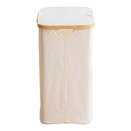 Suport haine multifuncțional Lodge, Natural, Bambus-Textil, 54x33x60 cm