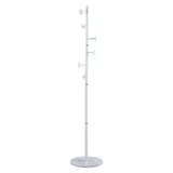 Suport pentru haine Adriana metalic, Alb - Negru, D37x172 cm - Alb