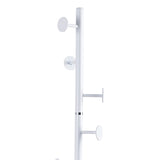 Suport pentru haine Adriana metalic, Alb - Negru, D37x172 cm - Alb