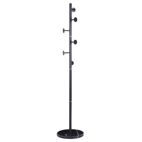 Suport pentru haine Adriana metalic, Alb - Negru, D37x172 cm
