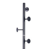 Suport pentru haine Adriana metalic, Alb - Negru, D37x172 cm - Negru