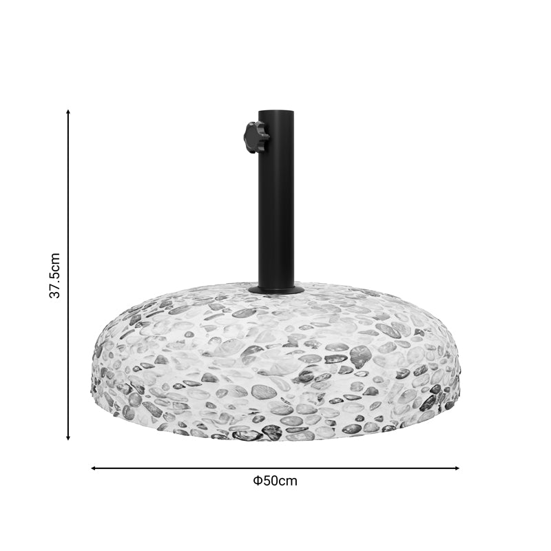 Suport umbrela de gradina Shade, Negru, 50x50x50 cm