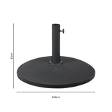 Suport umbrela de gradina Shade, Negru, 58x58x43 cm