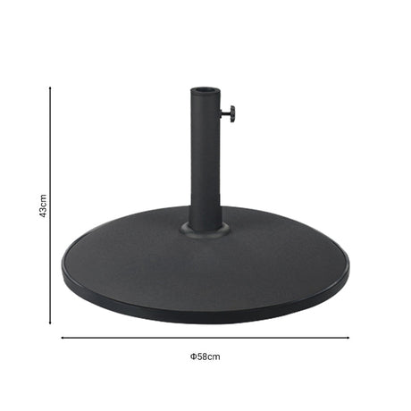 Suport umbrela de gradina Shade, Negru, 58x58x43 cm