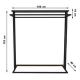 Suport/Stander Umerase Effenberg cu Raft si 2 Umerase, Crem, 170x40x170 cm