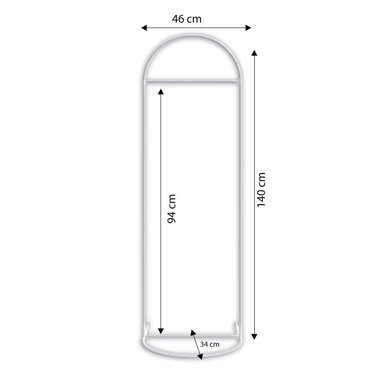 Suport/Stander Umerase Roma, Auriu, 46x140x34 cm