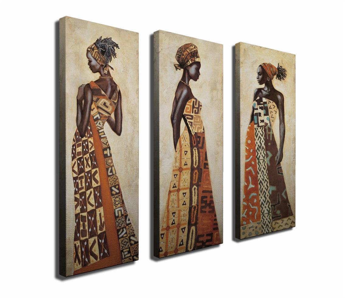 Tablou Canvas (3 bucăți) Symphony, Multicolor, 70x66 cm