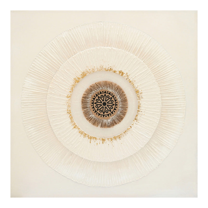 Tablou canvas 3D Circled I, Multicolor, 80x80 cm