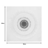 Tablou canvas 3D Circled I, Multicolor, 80x80 cm