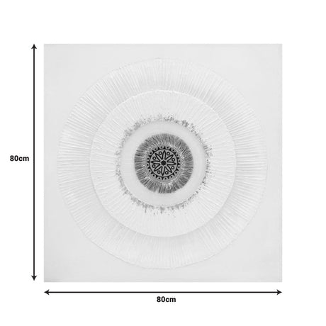 Tablou canvas 3D Circled I, Multicolor, 80x80 cm