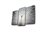 Tablou Canvas cu Led Paun, Multicolor, 66x45 cm