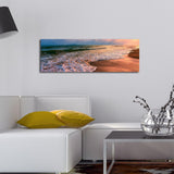 Tablou Canvas cu Led Plaja Lunga fara Priza, Multicolor, 90x30 cm