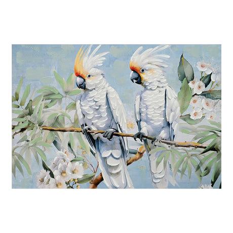 Tablou Canvas cu Model Parote, Pânza, Multicolor, 100x70 cm