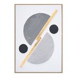 Tablou canvas Geometric, Gri, 52x72 cm