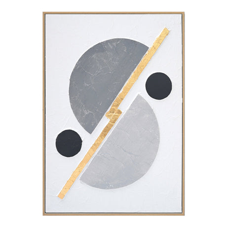 Tablou canvas Geometric, Gri, 52x72 cm