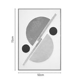 Tablou canvas Geometric, Gri, 52x72 cm