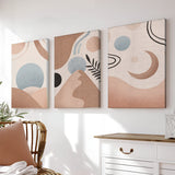 Tablou canvas în rama Leberto, triptic, pânza, Multicolor, 50x70 cm