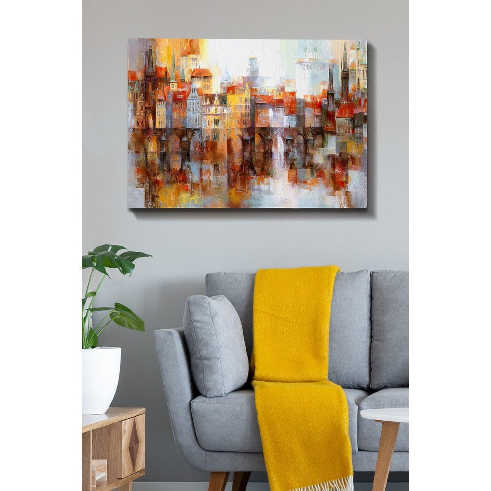 Tablou Canvas Sighisoara, Multicolor, 100 x 70 cm