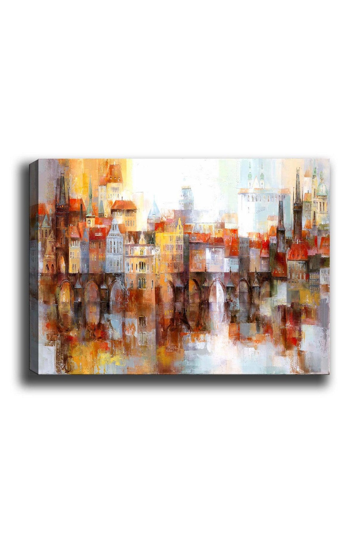 Tablou Canvas Sighisoara , Multicolor, 100 x 70 cm