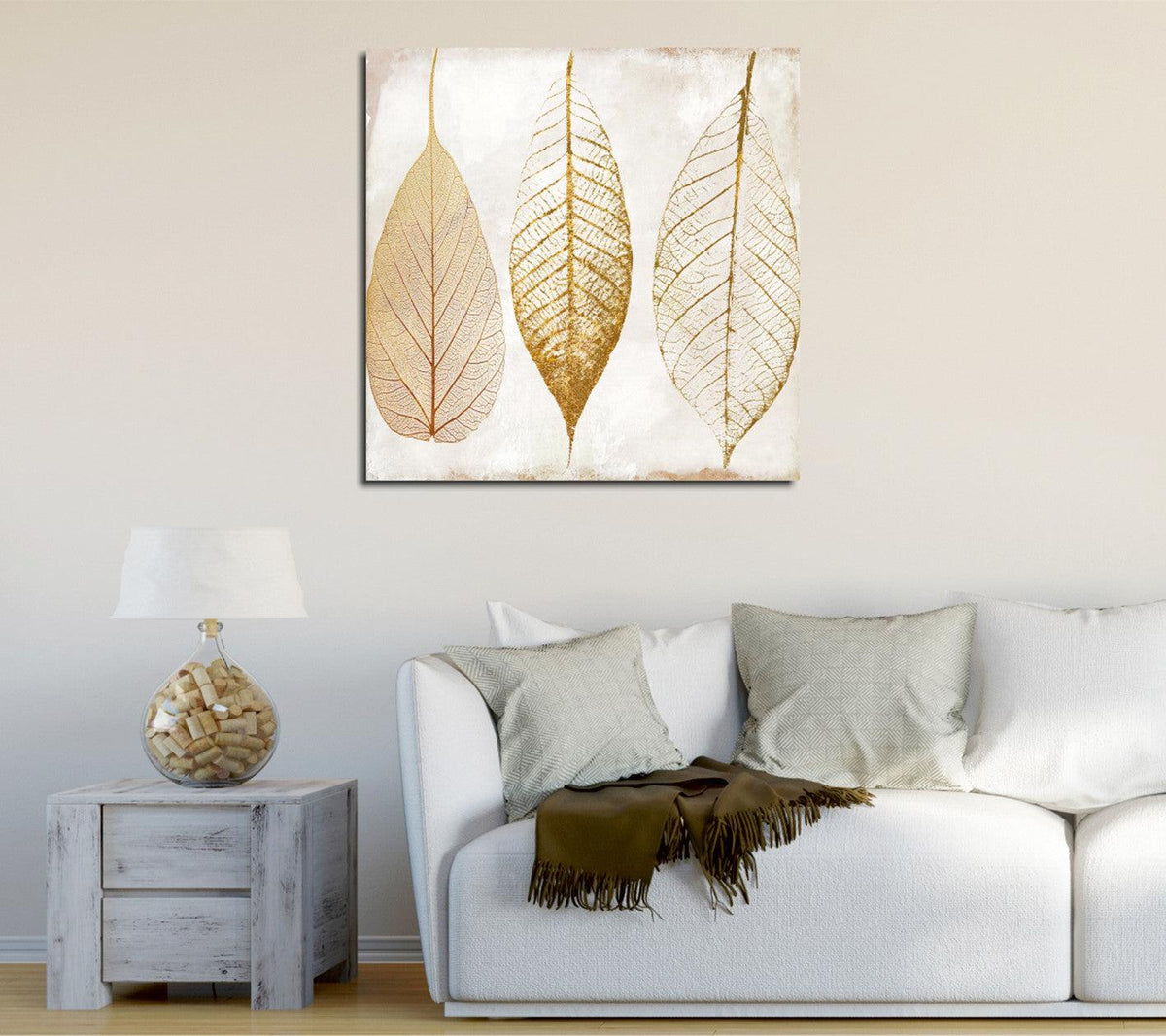 Tablou Canvas Symphony, Crem, 45x45 cm
