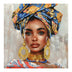 Tablou Canvas Turban 3D, Pânza, Multicolor, 80x80 cm