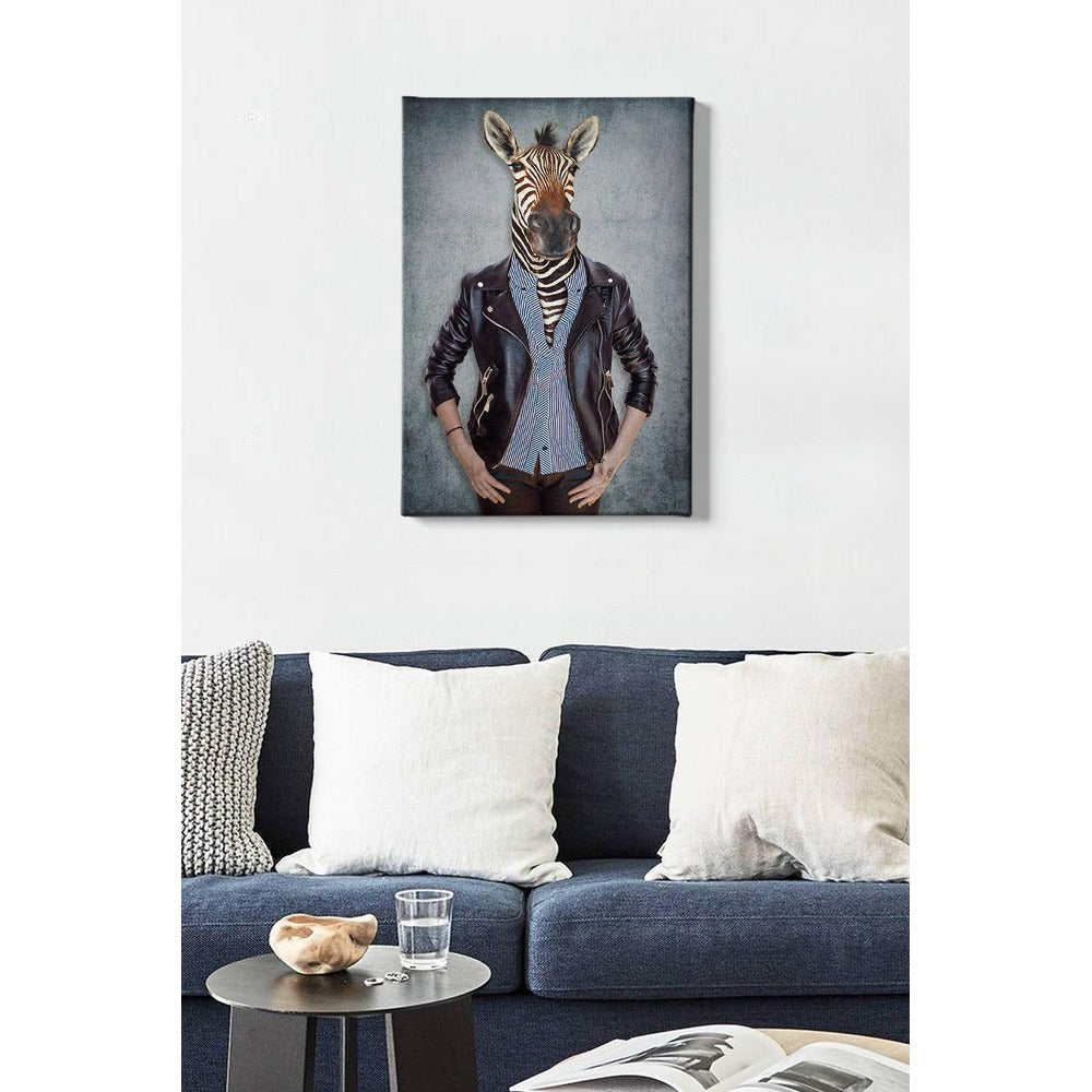 Tablou Canvas Zebra, Multicolor, 70 x 50 cm