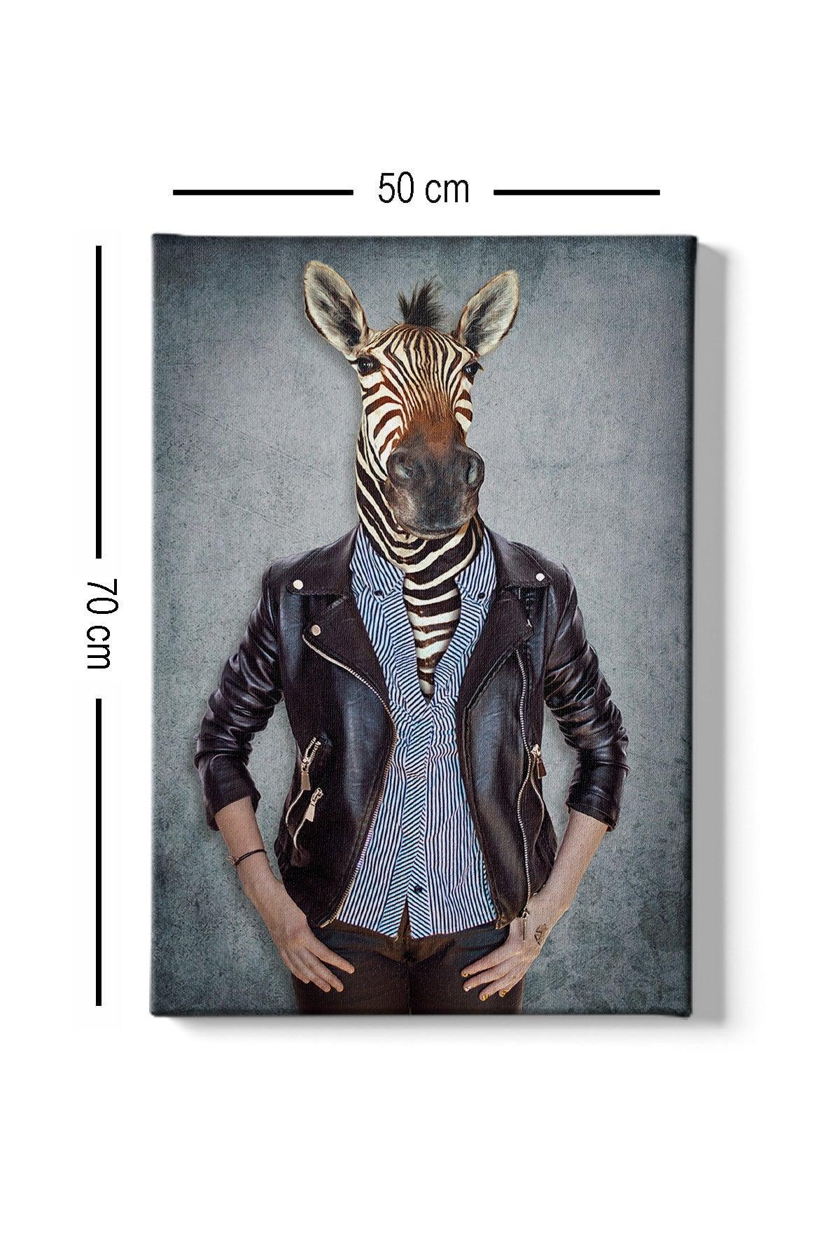 Tablou Canvas Zebra, Multicolor, 70x50 cm