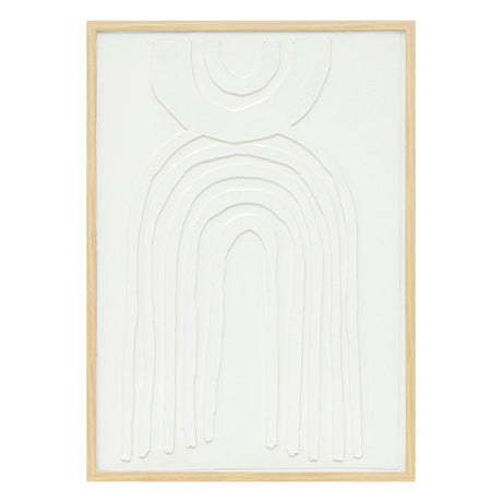 Tablou cu rama Bobby, Alb, 50x70 cm