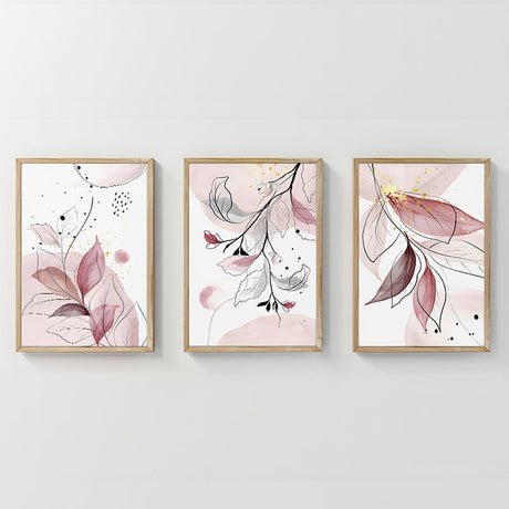 Tablou Cu Rama Dralis, Triptic, Multicolor, 33x48 cm