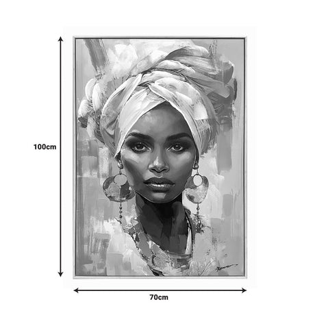Tablou cu rama pe pânza Gazel, Pânza, Multicolor, 70x100 cm