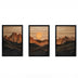 Tablou de canvas Wall art în frame Peaky triptyque cu digital print, Multicolor, 33x48 cm