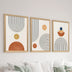 Tablou de canvas Wall art în frame Temora triptyque cu digital print, Multicolor, 33x48 cm