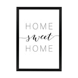 Tablou decorativ cu rama Homel, Lemn, Negru, 33x48 cm