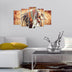 Tablou MDF ( 5 buc ) Amerindieni Frumoasa, Multicolor, 60x110 cm