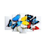 Tablou MDF ( 5 buc ) Fluturasi, Multicolor, 60x110 cm