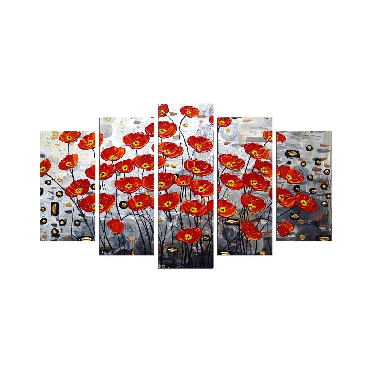Tablou MDF ( 5 buc ) Mac de Camp, Multicolor, 60x110 cm