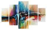 Tablou MDF ( 5 buc ) Miracle, Multicolor, 56x92 cm