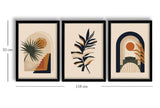 Tablou MDF cu rame (3 bucăți) 3P3853NISCT-003, Multicolor, 538 cm, 38x53 cm