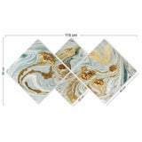 Tablou MDF Iluzion, 4 bucati, Multicolor, 115x60 cm