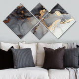 Tablou MDF Noapte, Alb - Gri, 115x60 cm