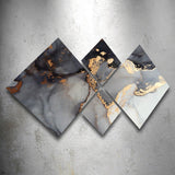 Tablou MDF Noapte, Alb - Gri, 115x60 cm