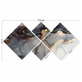 Tablou MDF Noapte, Alb - Gri, 115x60 cm