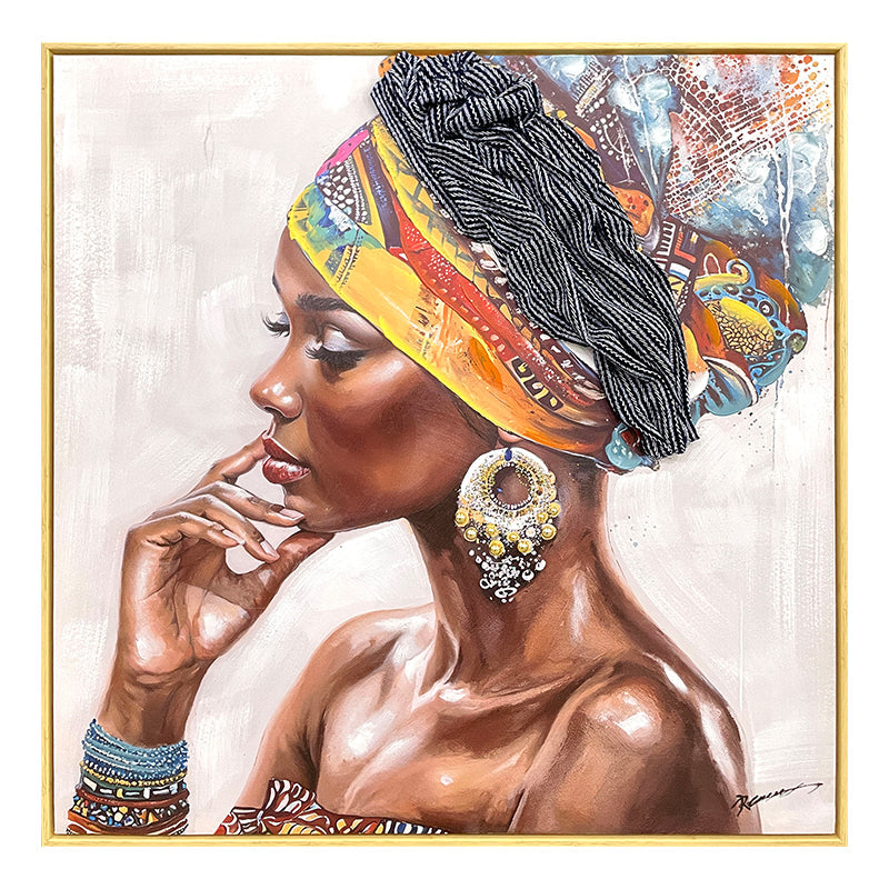 Tablou pe pânza cu efect 3D Jalo, Pânza/Carton, Multicolor, 80x80 cm