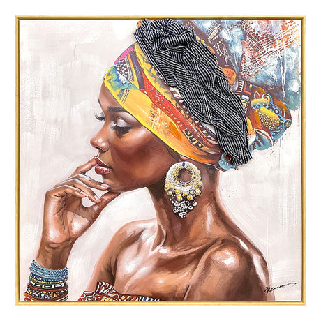 Tablou pe pânza cu efect 3D Jalo, Pânza/Carton, Multicolor, 80x80 cm