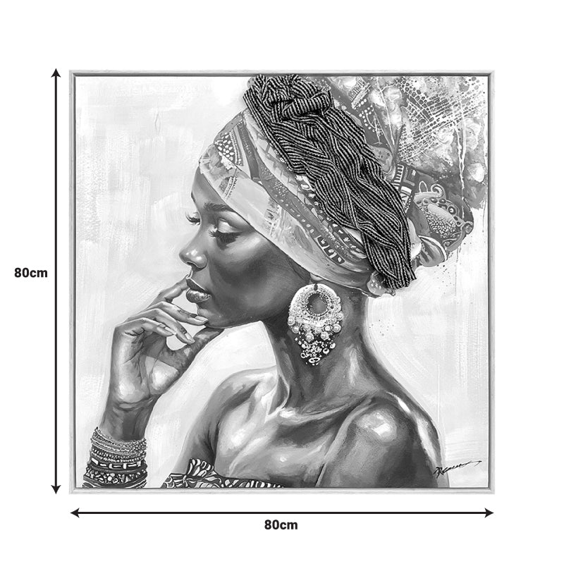 Tablou pe pânza cu efect 3D Jalo, Pânza/Carton, Multicolor, 80x80 cm