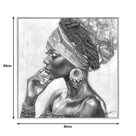 Tablou pe pânza cu efect 3D Jalo, Pânza/Carton, Multicolor, 80x80 cm
