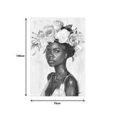 Tablou pe pânza Fleri Stil Arta, Pânza, Multicolor, 70x100 cm