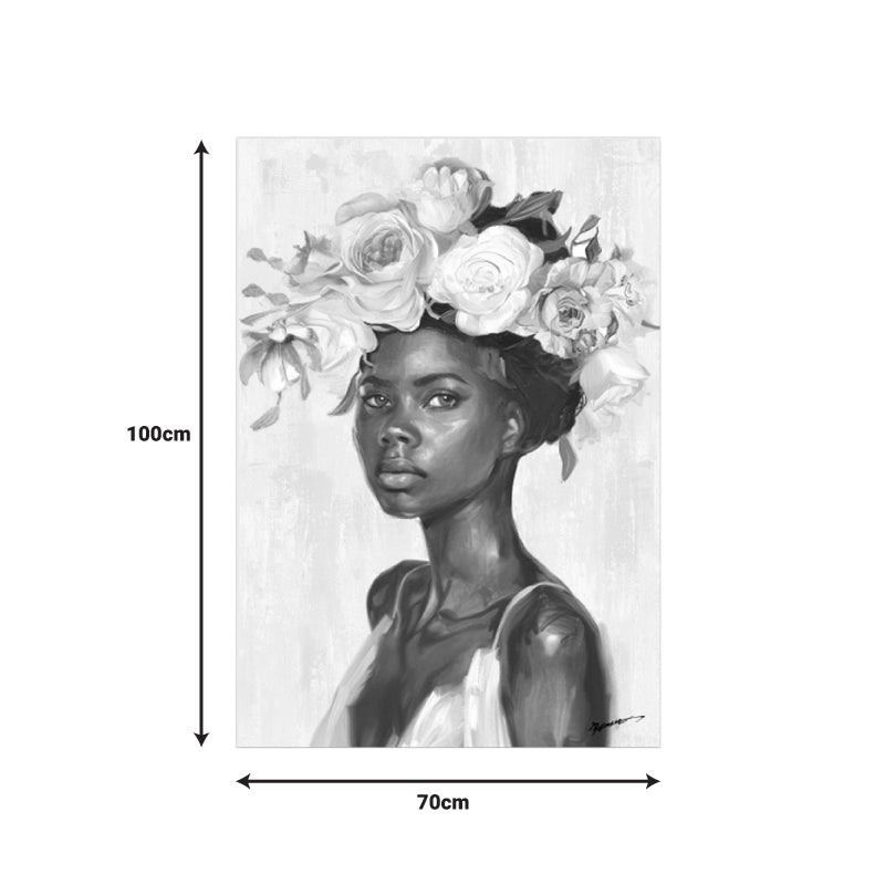 Tablou pe pânza Fleri Stil Arta, Pânza, Multicolor, 70x100 cm, imagine suplimentara