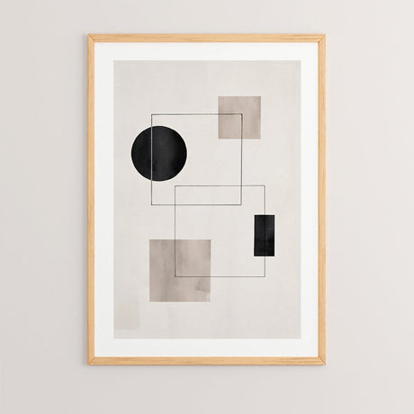 Tablou Squnto, Modern și cadru, Multicolor, 33x48 cm